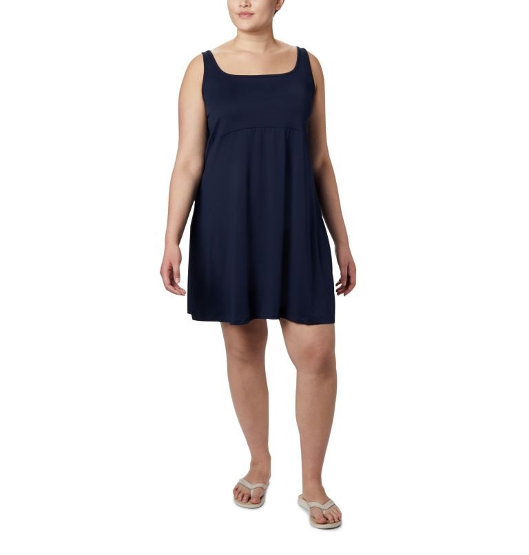 Women\'s Columbia PFG Freezer III Dress Navy | Plus Size CA-V608C